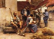 Leon Lhermitte Harvesters's Country Spain oil painting reproduction